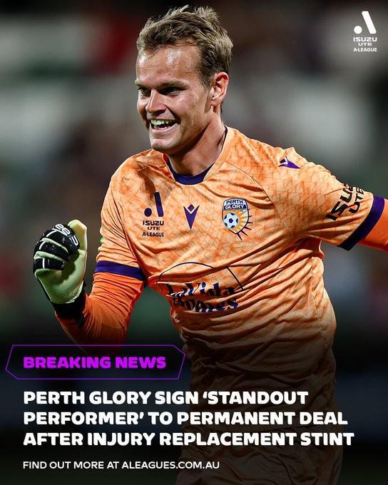 最初只是来临时救火,珀斯光荣门将如今获得三年合同